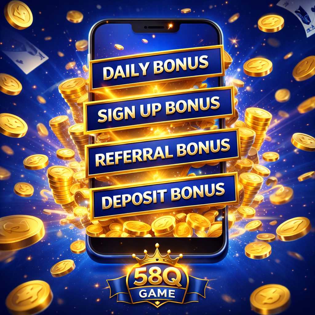 Download the 58Q Game and win daily bonuses to earn real money
