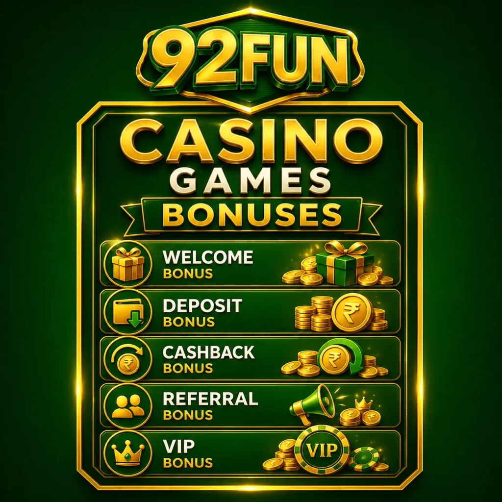 92Fun free referral bonus and deposit bonus
