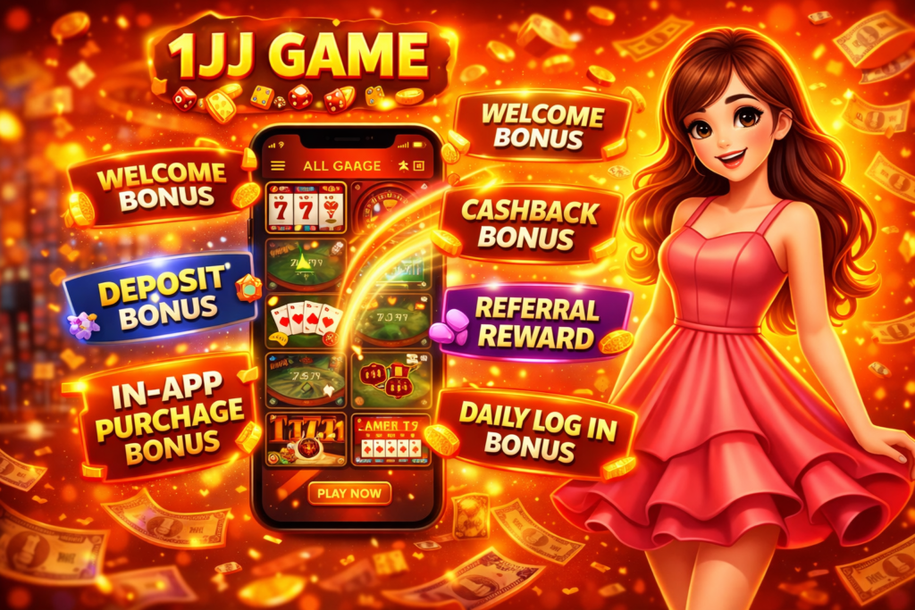 1JJ Game APK featuring dozens of unlimited bonuses and rewards
