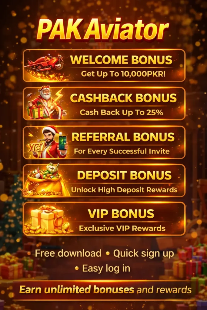 Pak Aviator earn unlimited bonuses and rewards
