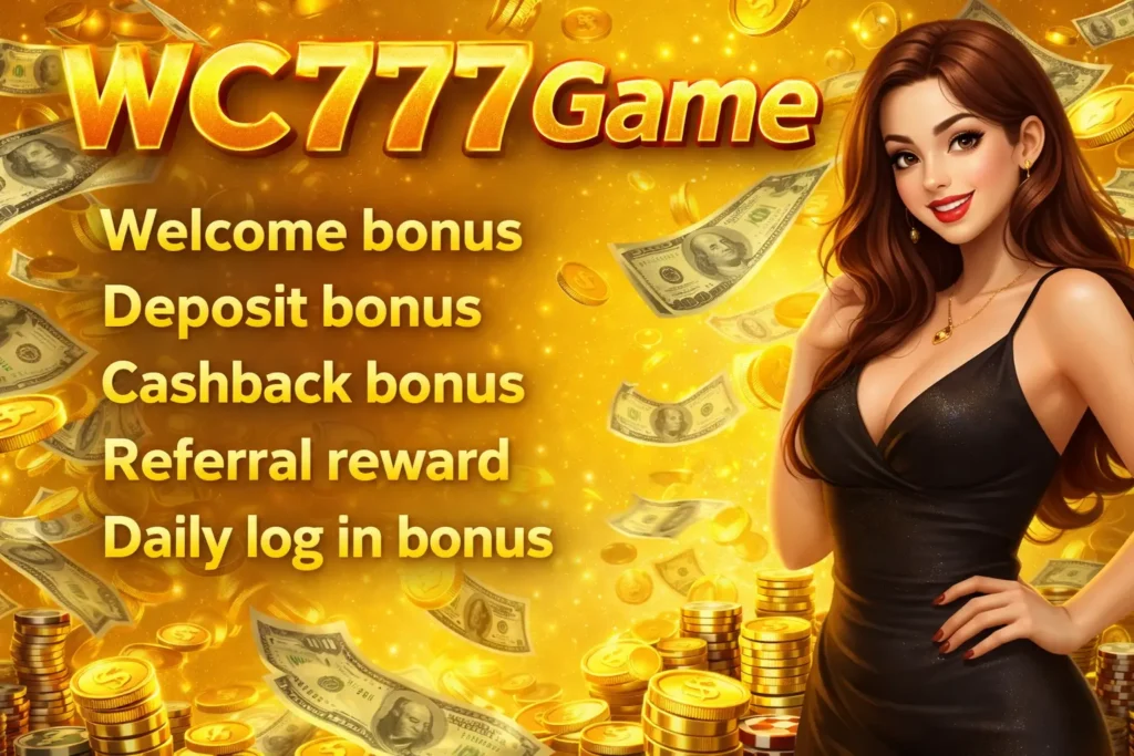 Wc777 Game daily
bonuses and rewards